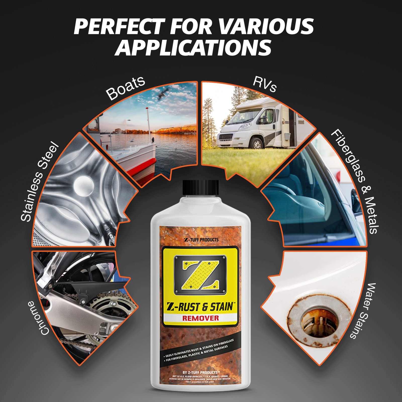 Z-Hull Rust & Stain Remover Gel – Instant Marine Hull Cleaner for Fiberglass …