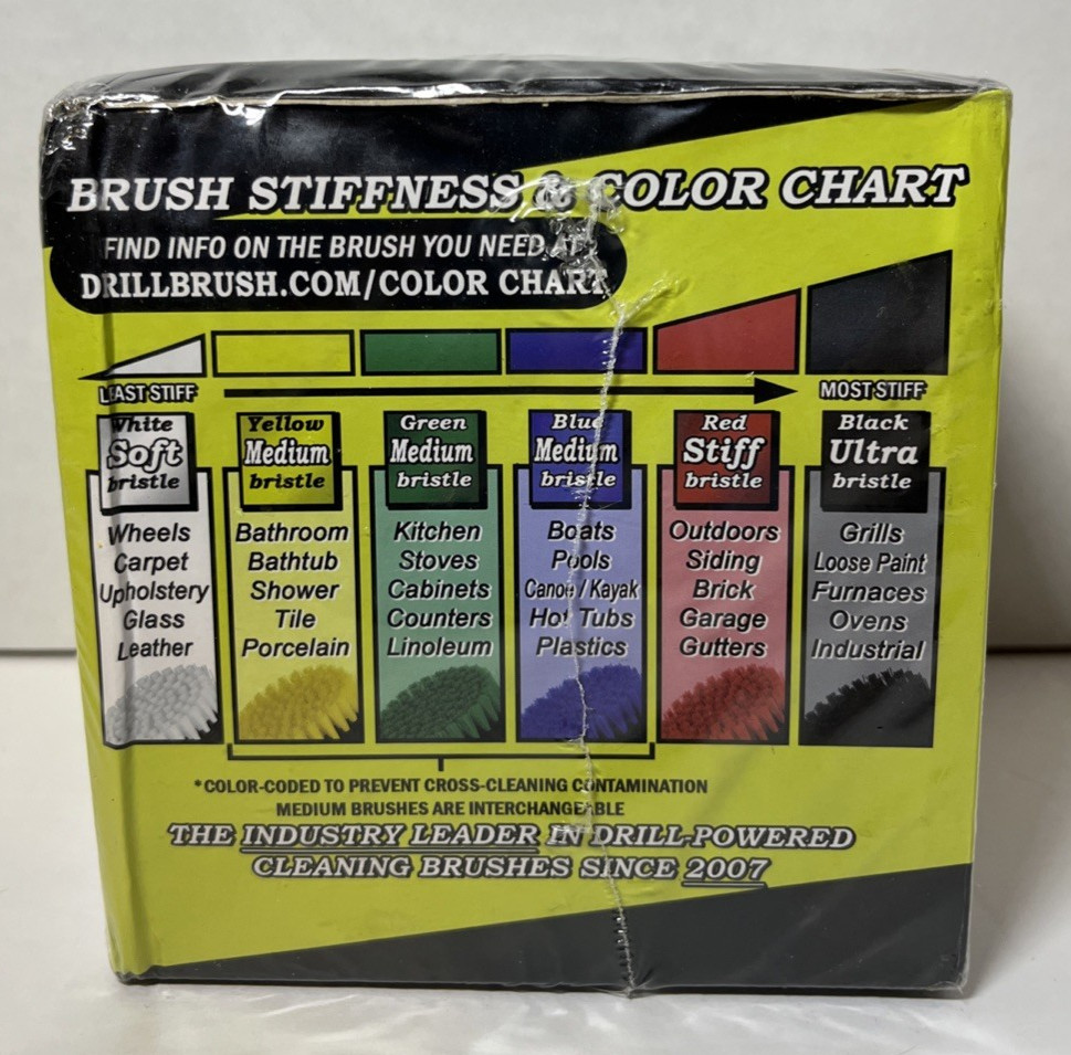 Drillbrush 4 in. W Medium Bristle Metal Handle Drill Brush Set