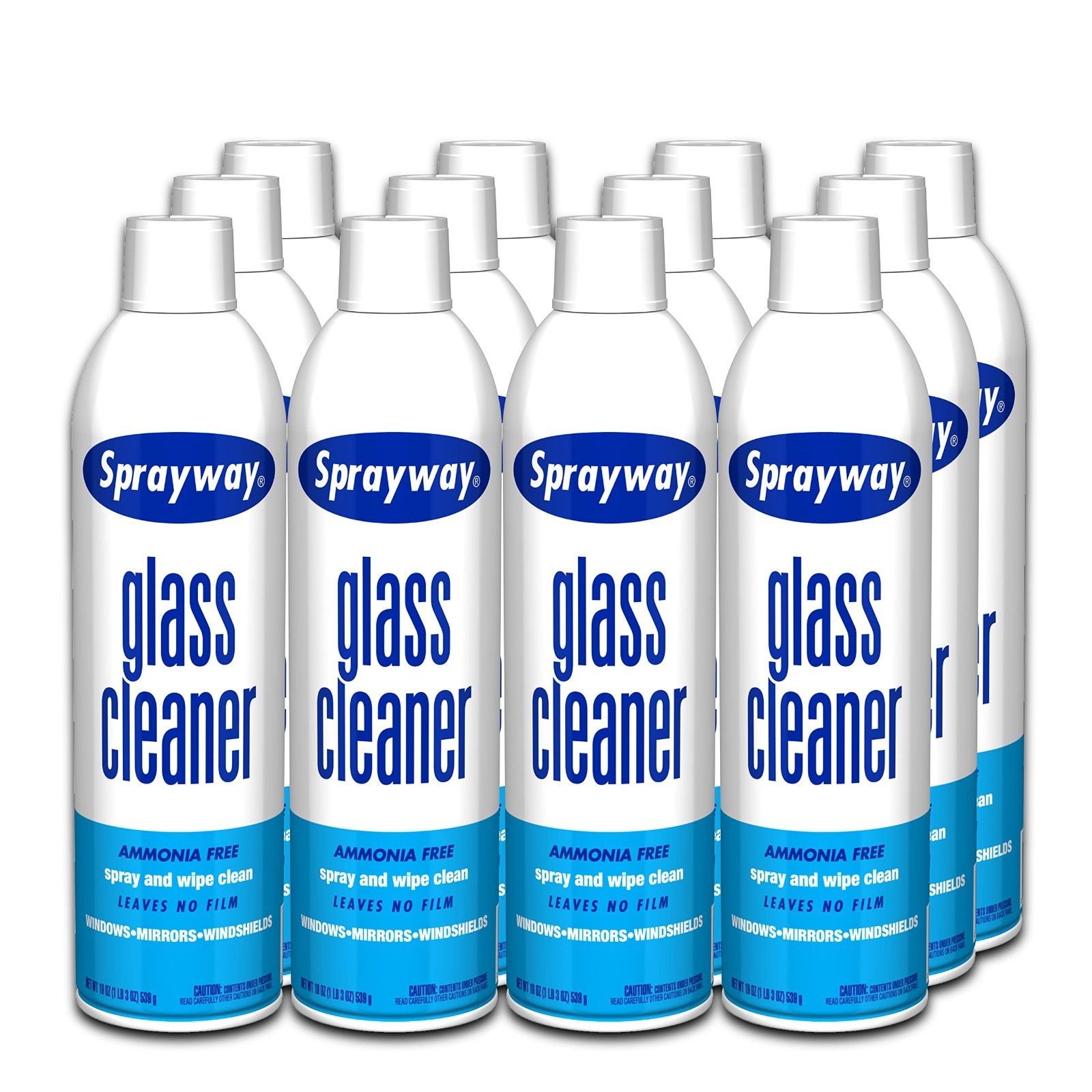 Streak-Free Foaming Glass Cleaner Spray for Home & Auto – 19 oz, 12 Pack