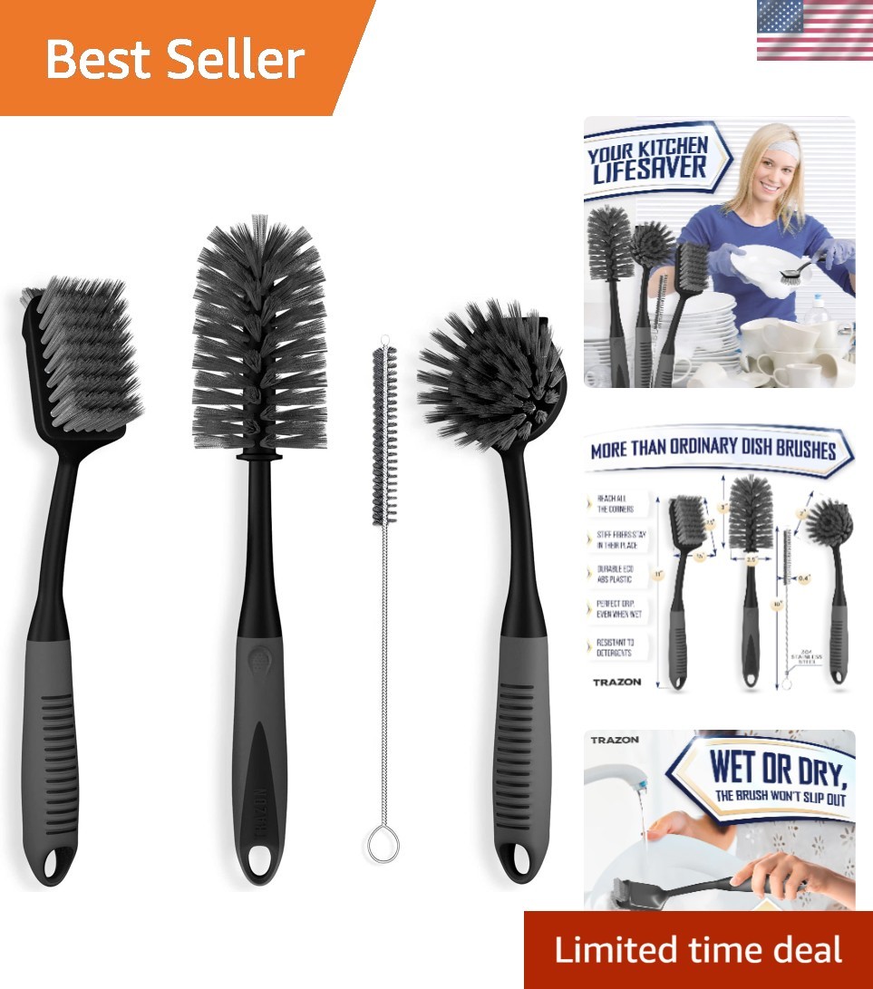 Luxury Kitchen Cleaning Brush Set of 4 – Ultimate Solution for Dishwashing Needs