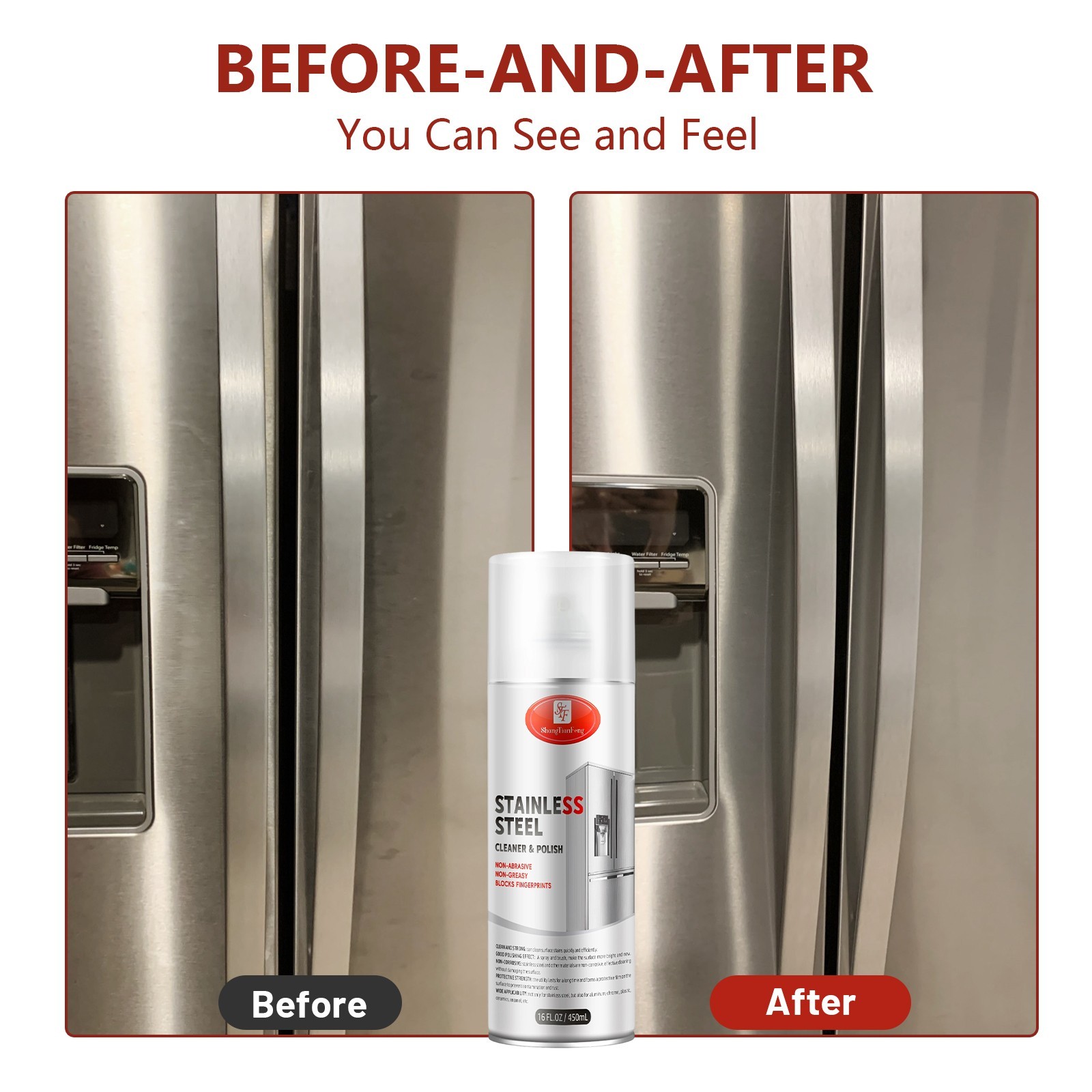 Stainless Steel Cleaner & Polish Streak-Free Shine For Refrigerators, Oven 48PCS