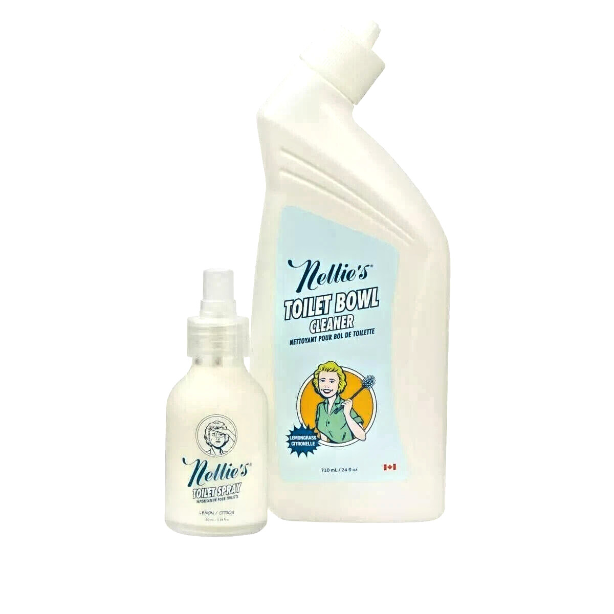 Nellie’s Toilet Bowl Set, Cleaner 24 oz and Toilet Spray 3.38 oz, *New & Sealed*
