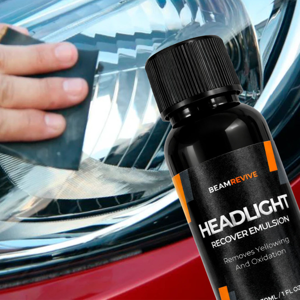 BeamRevive Car Lamp Cleaning & Polishing Solution – No-Sand Lens Care for Foggy