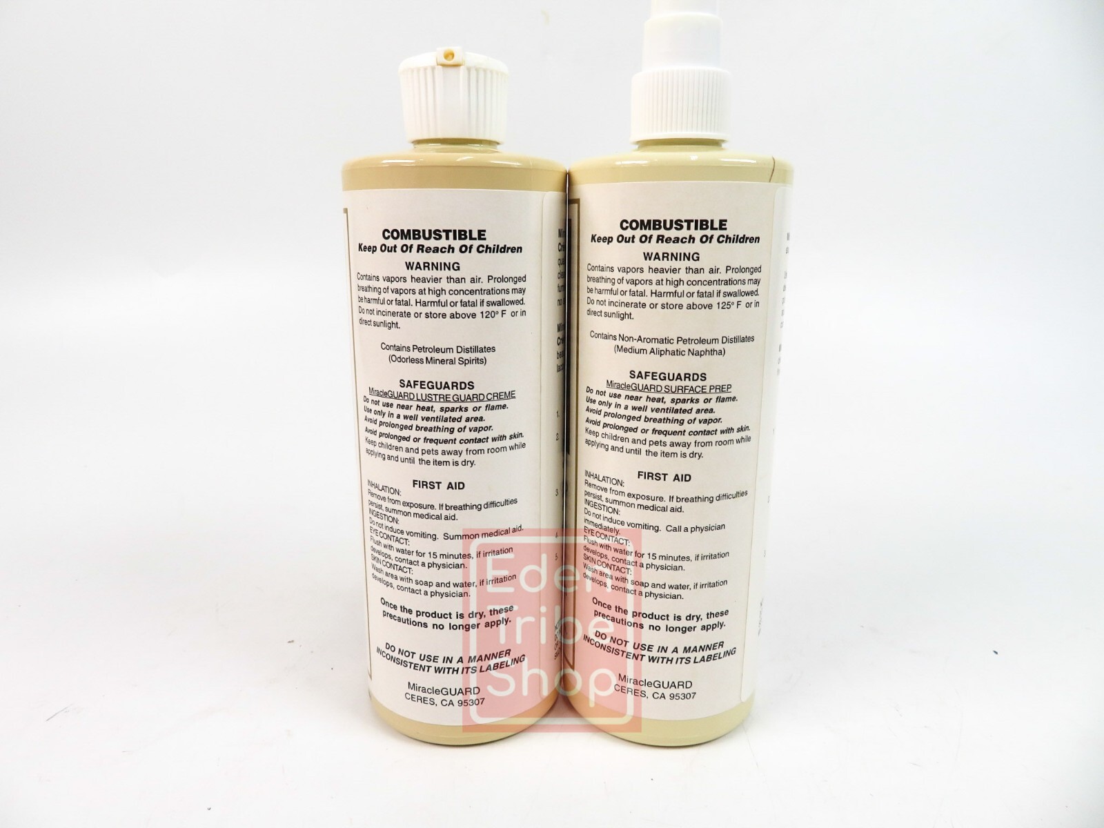 Vintage Miracle Guard Wood Care System Lustre Guard Creme and Surface Prep USED