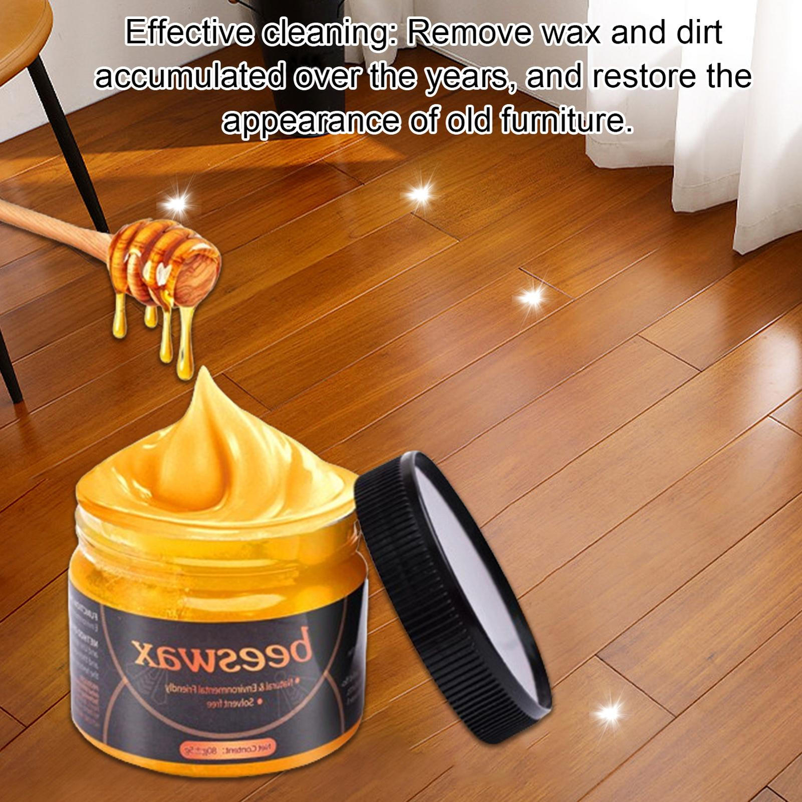80g Long-Lasting Furniture Refinishing Paste Beeswax Wood Polish Wax