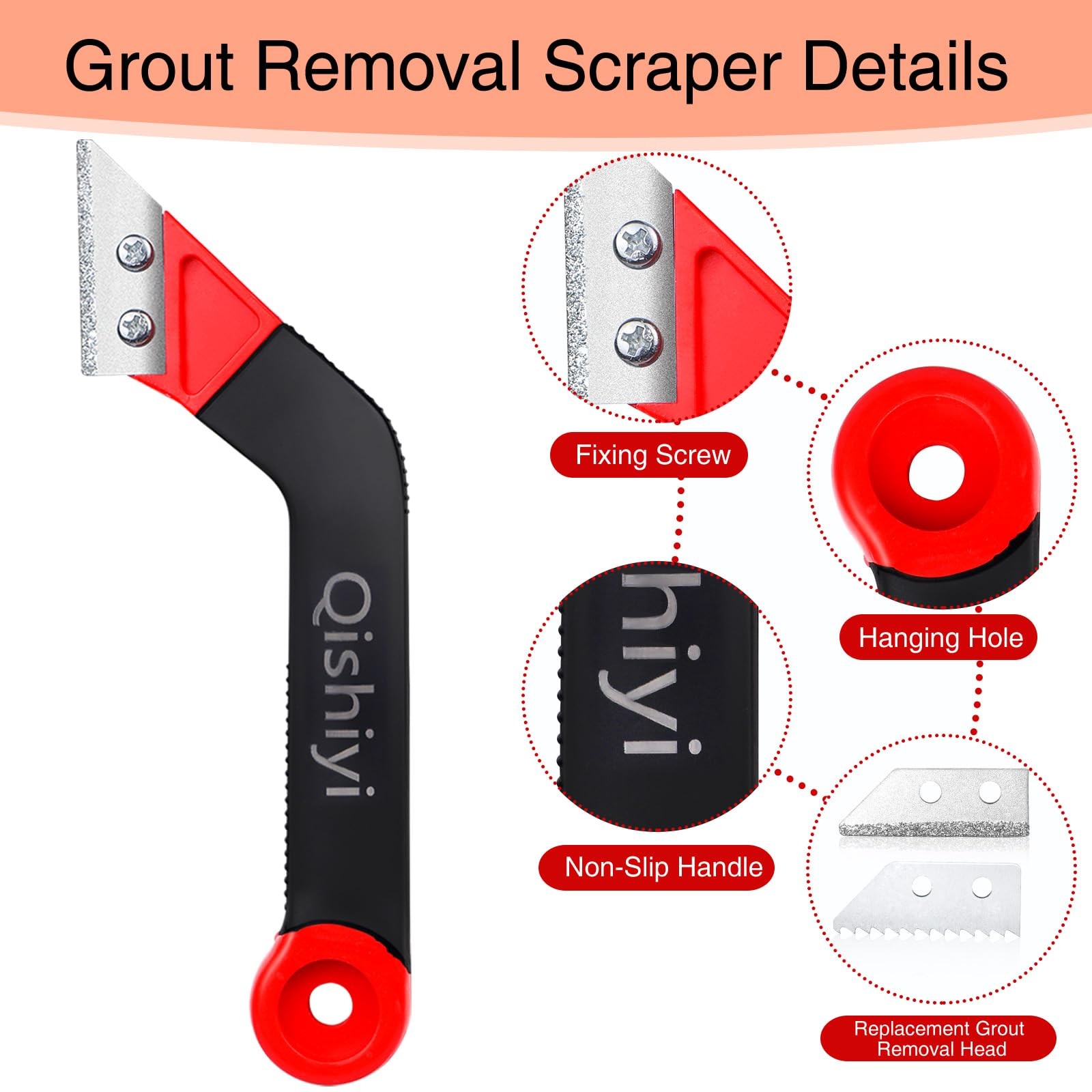 Qishiyi 11 PCS Grout Removal Tool Set,Include 2 Tile Grouts Saws 6 Pieces Bla…