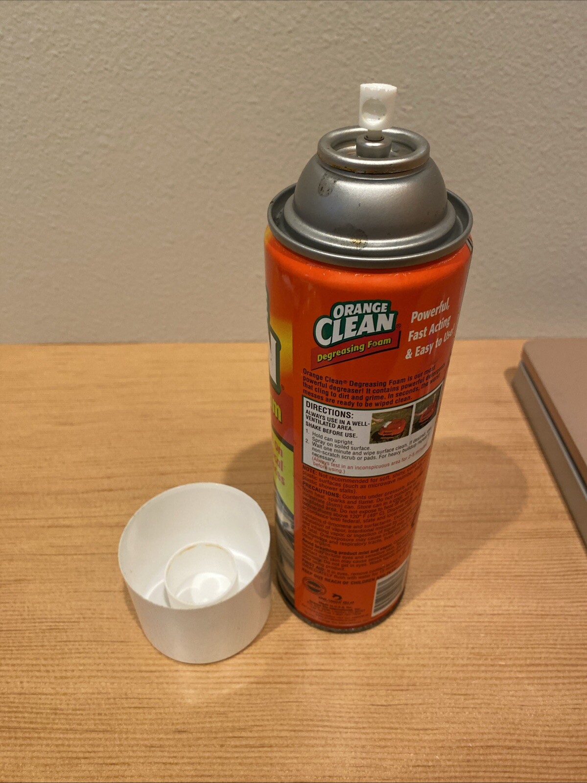 ORANGE CLEAN Degreasing Foam Orange Glo 17 oz. Spray Can Vintage Retro Cleaning