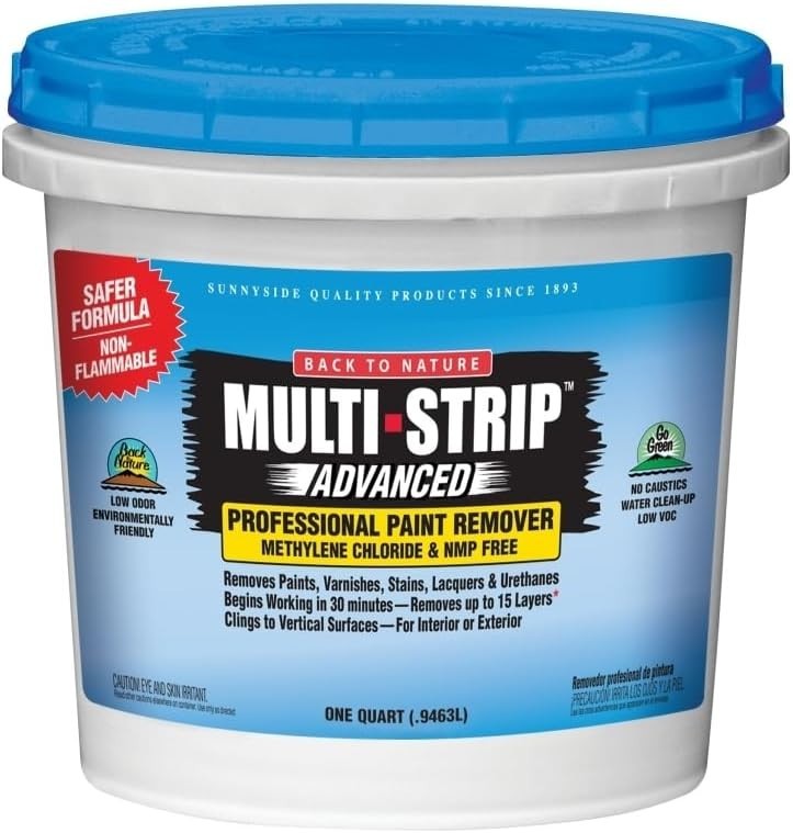 Sunnyside Multi-Strip ADVANCED Quart – Non-Toxic Paint Remover for 15 Layers