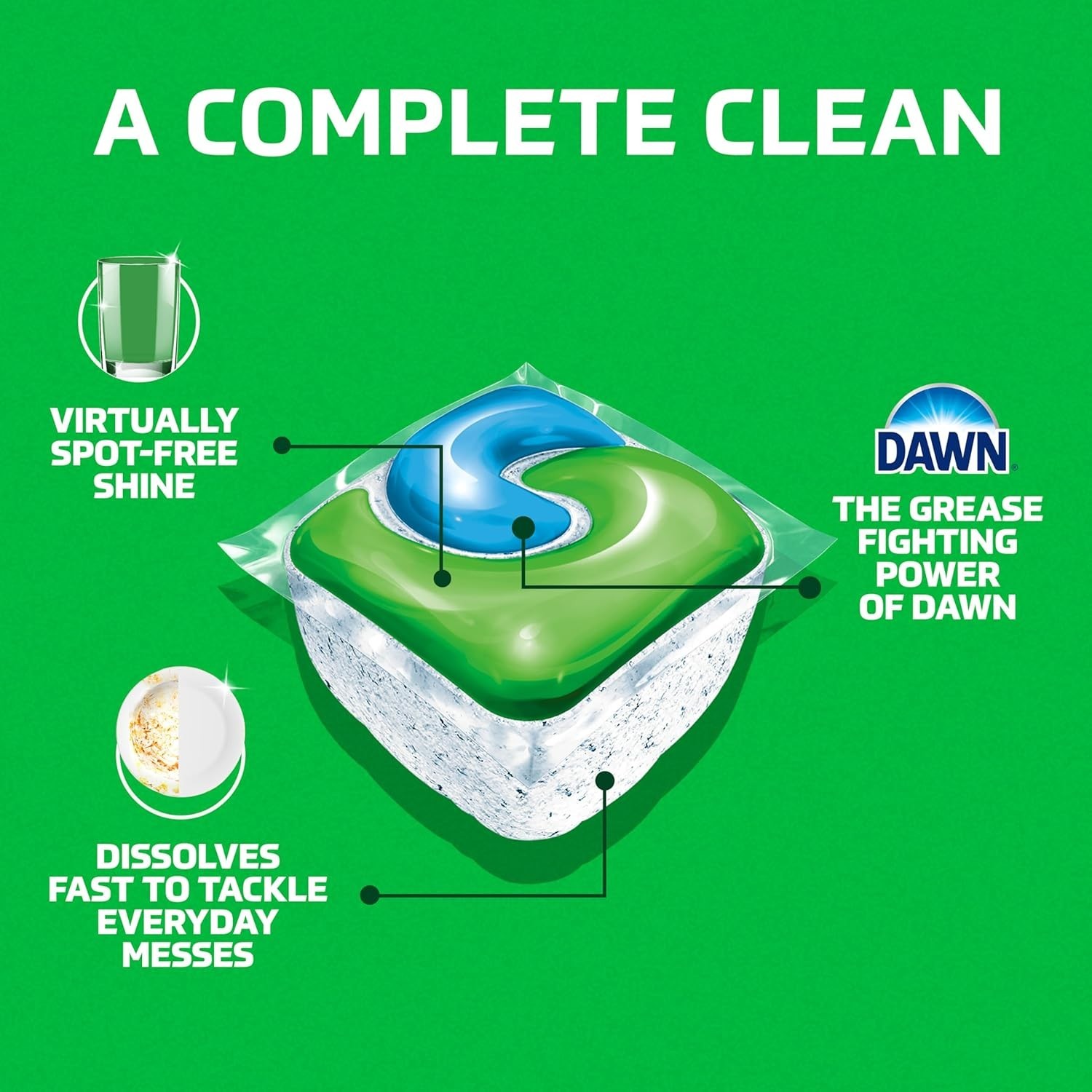 Cascade Complete Dishwasher Pods – Fresh Scent ActionPacs, Dishwasher Detergent,
