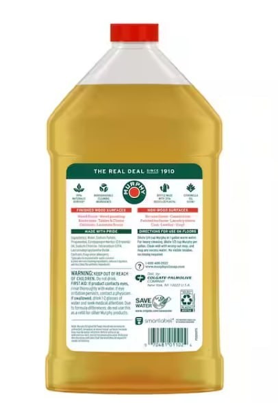 Murphy Oil Soap Concentrated Hardwood Floor Cleaner Citronella Scent 32 oz