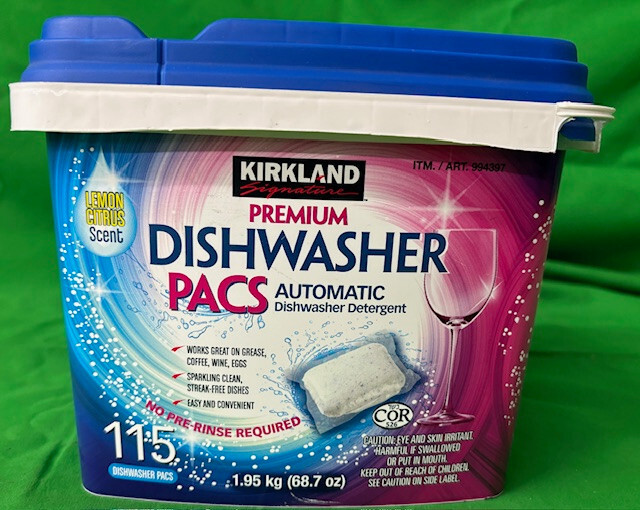 Kirkland Signature Easy to Use, Streak Free Premium Dishwasher 115 Pacs NIB