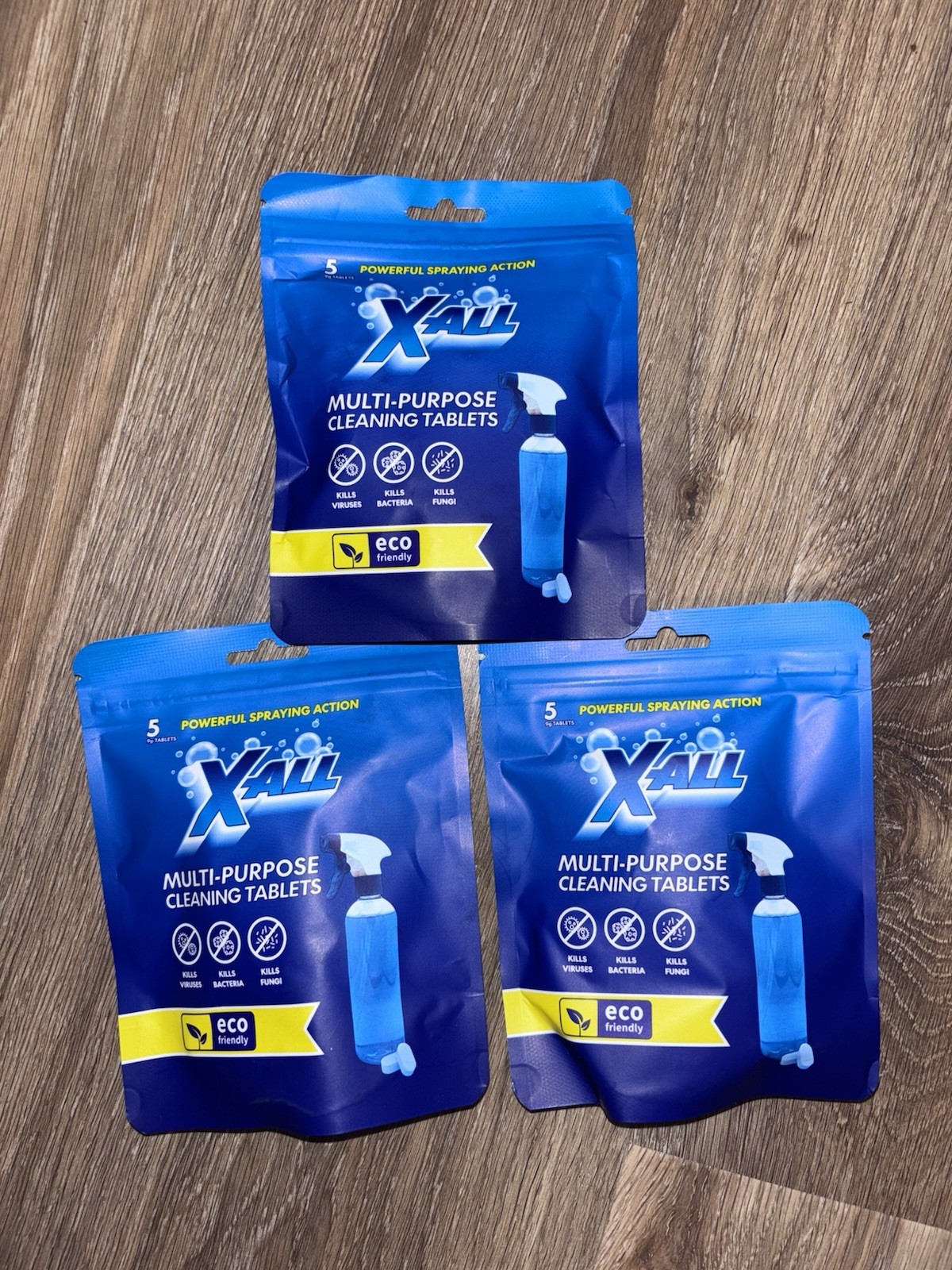 3 Pack Lot X-ALL Multi Purpose Cleaning Tablets With 5 Tablets Per Pack
