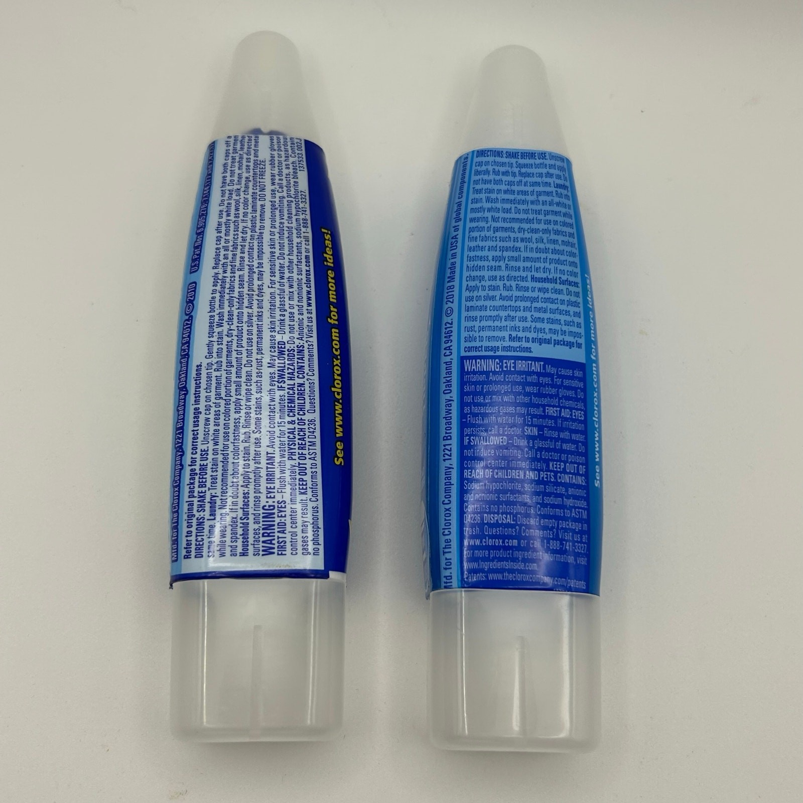Clorox Bleach Pen Lot of 2 Zero Splash Gel for Whites Discontinued