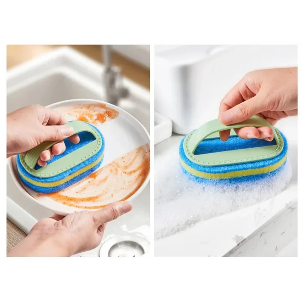 Kitchen Bathroom Toilet Cleaning Magic Sponge Glass Wall Cleaning Bath Brush Han