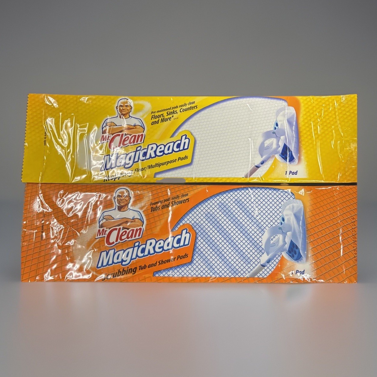 NEW Mr Clean Magic Reach Refills 2 Mopping Refill Floor Pads Discontinued 2004