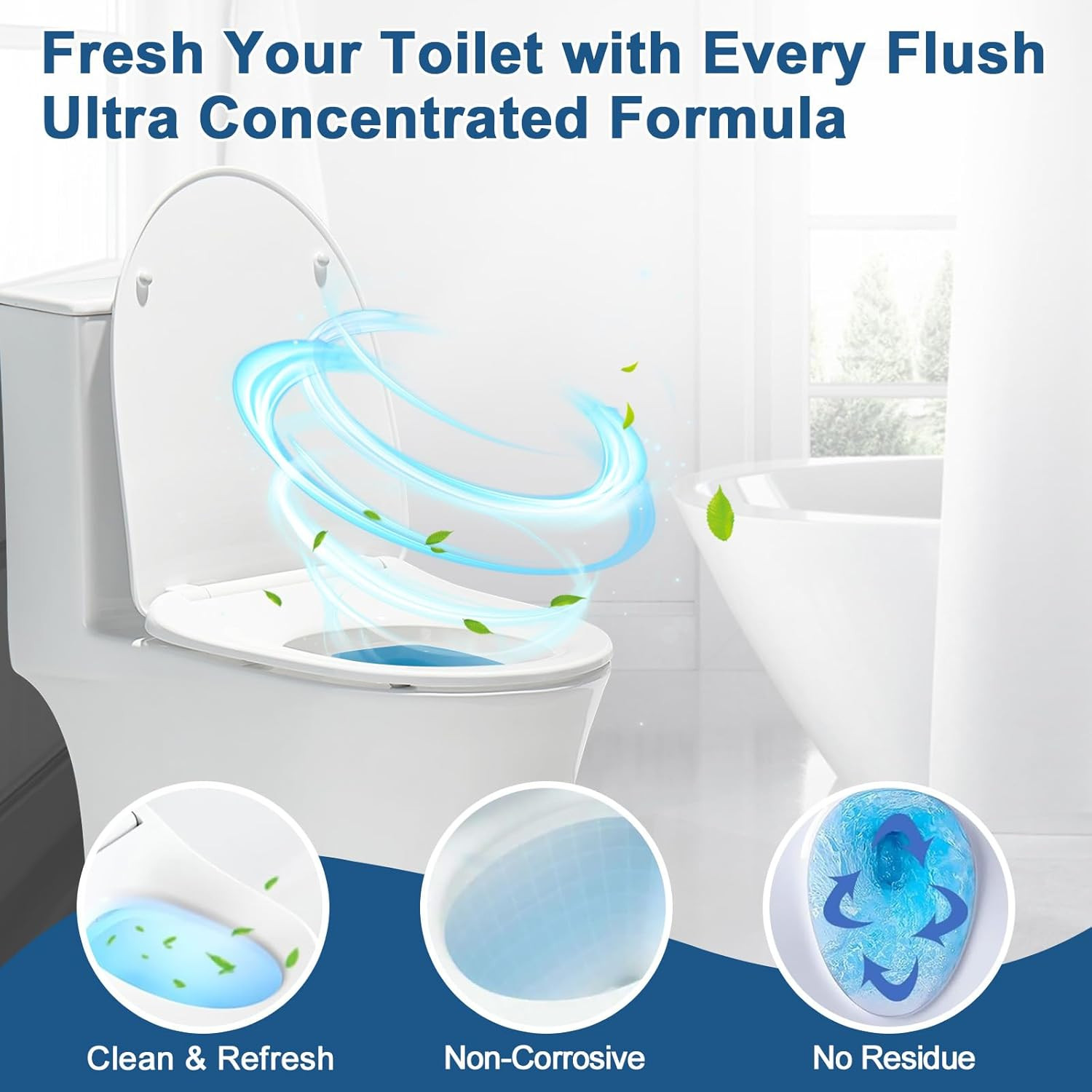 Toilet Bowl Cleaner Tablets Blue Toilet Tank Cleaners, Septic-Safe Hard Water St