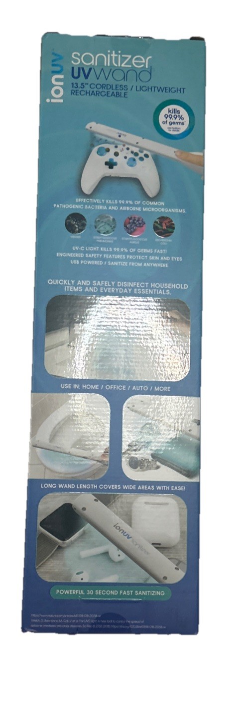 IonUV Sanitation Wand Rechargeable Fast Sanitizing UVwand 13.5” New In Box