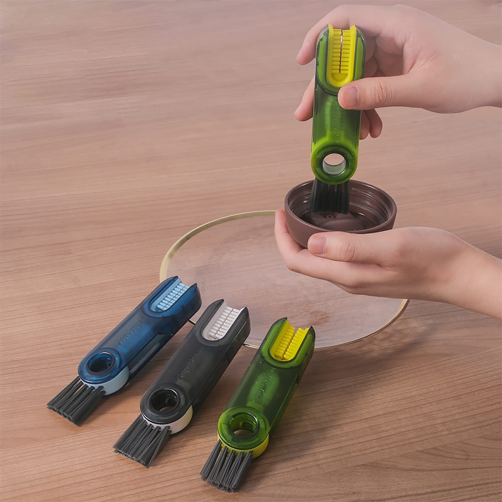 3 In 1 Cup Lid Gap Cleaning Brush Set Multifunctional Insulation Bottle Cleaning