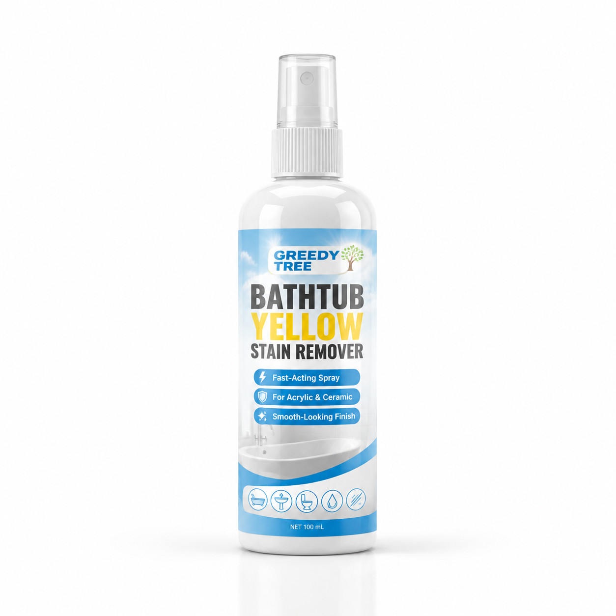 Toilet And Sink Yellow Stain Cleaner Spray For Bathroom Touch Ups