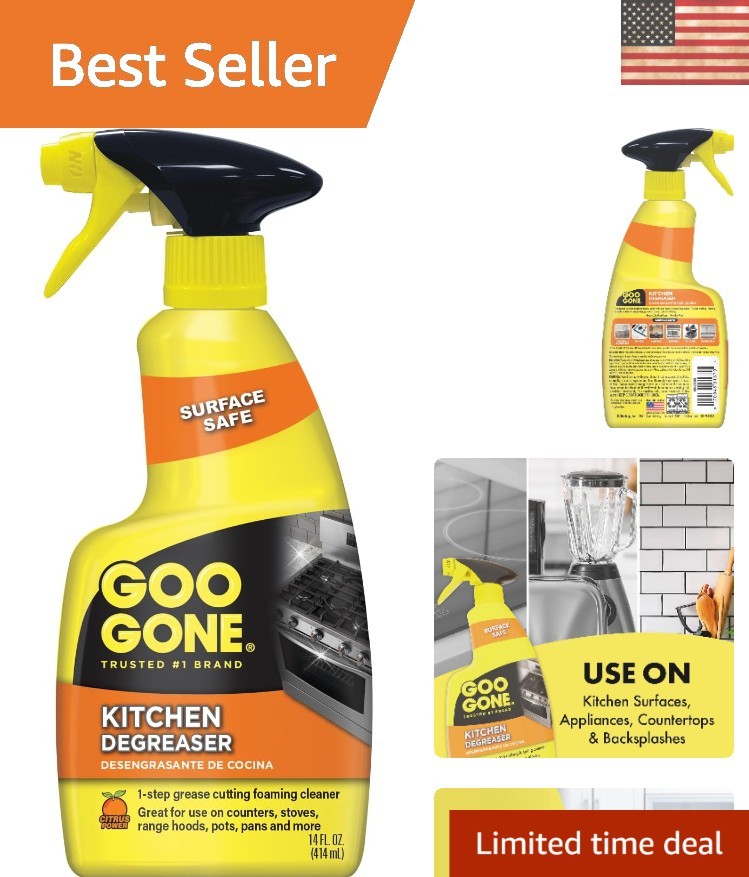 One-Step Kitchen Degreaser – 14 Oz. for Pots, Pans & Stoves – Biodegradable