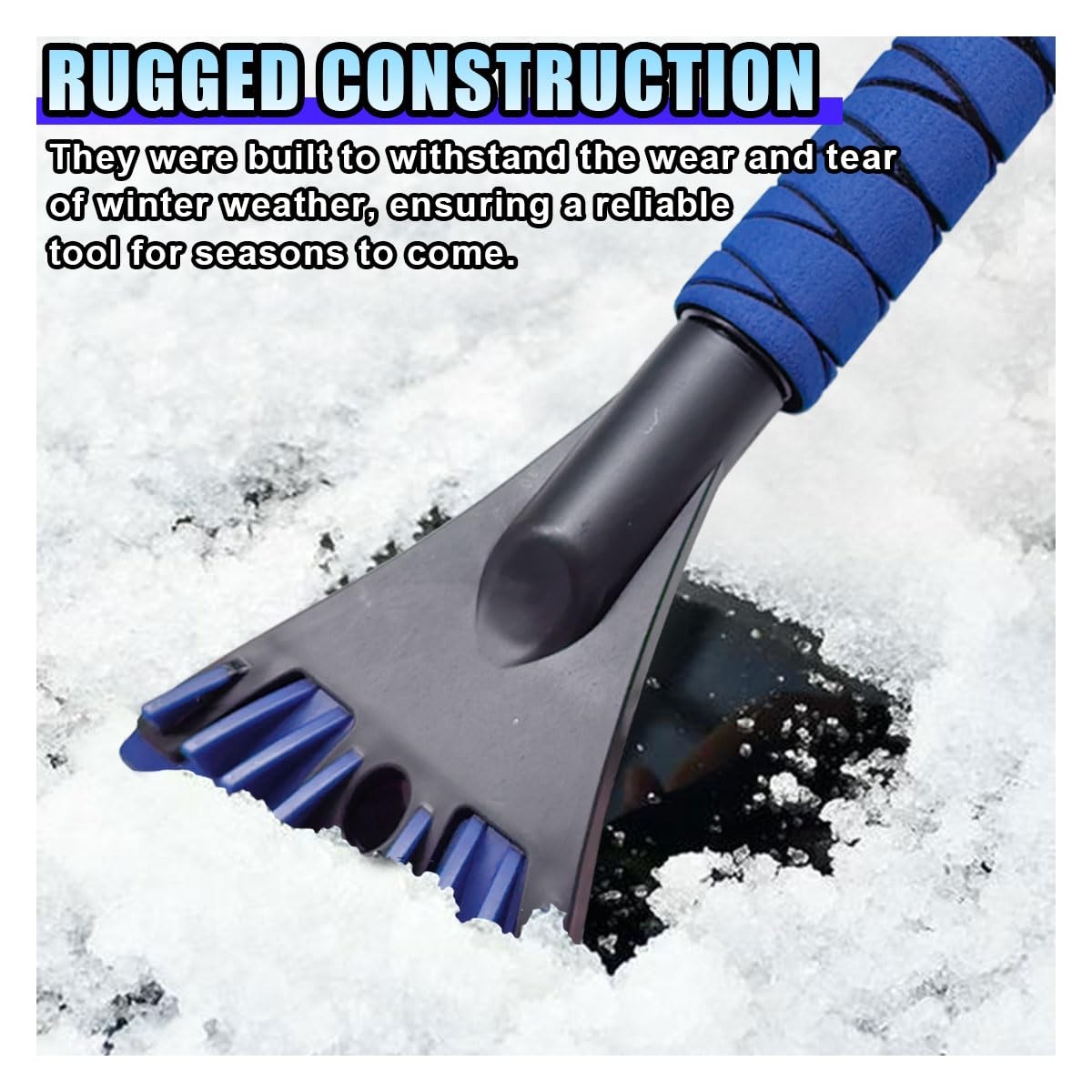 Ice Scraper for Car Windshield, No Scratch Car Window Frost Scraper with Foam Ha