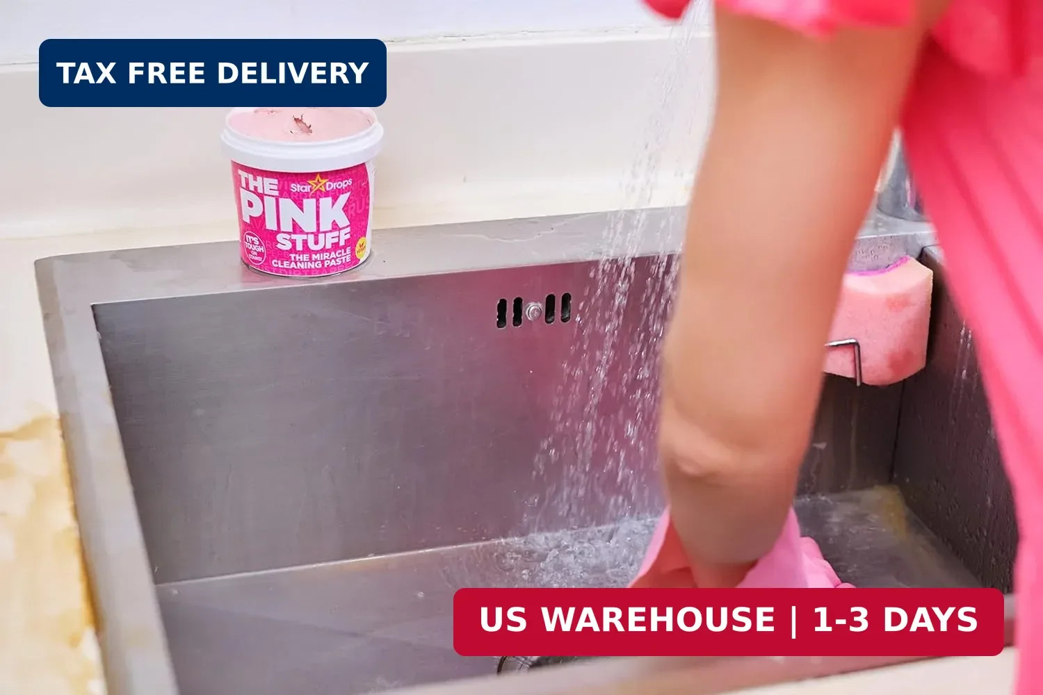 The Pink Stuff Cleaning Paste 500g, Multi Purpose Cleaner for Kitchen