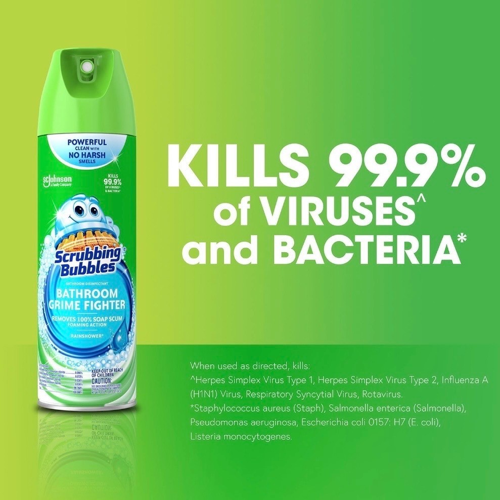 Scrubbing Bubbles 25oz Foaming Bathroom Cleaner – Rainshower Scent (4-Pack)
