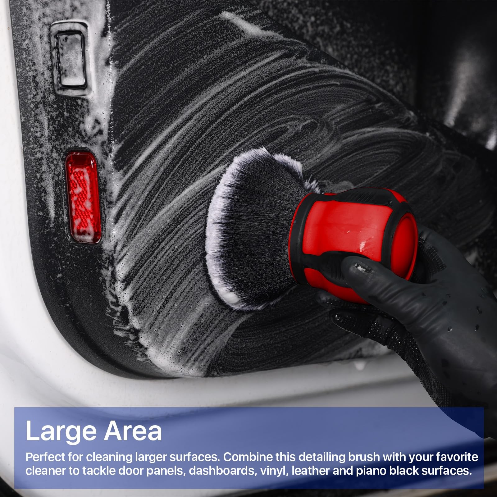 Car Ultra Soft Bristles Detailing Brushes, Curveball XL Synthetic Brushes, In…