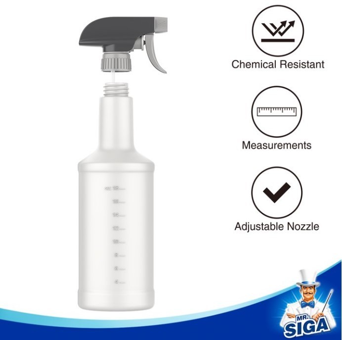 MR.SIGA 24 oz Heavy Duty Reusable Plastic Spray Bottles 3 Pack, Hot Deal