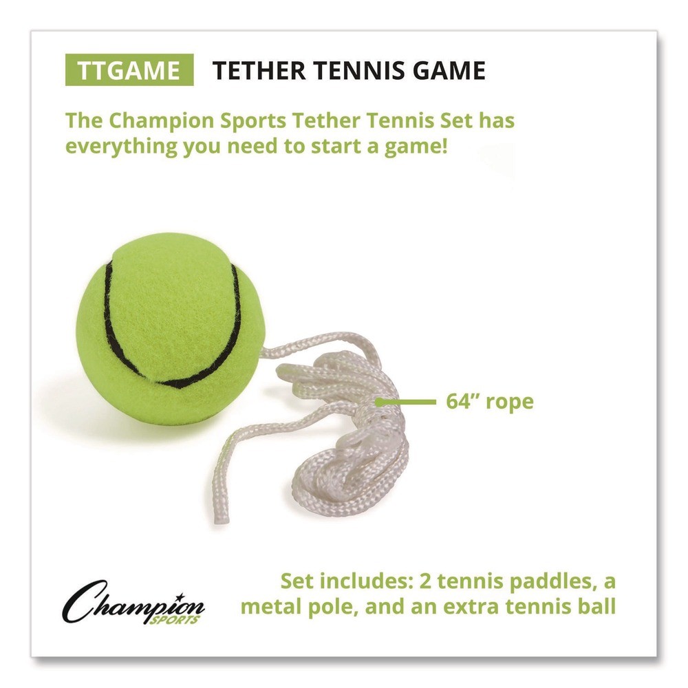 Champion Sports TTGAME Tether Tennis Game Set (4/Set) New