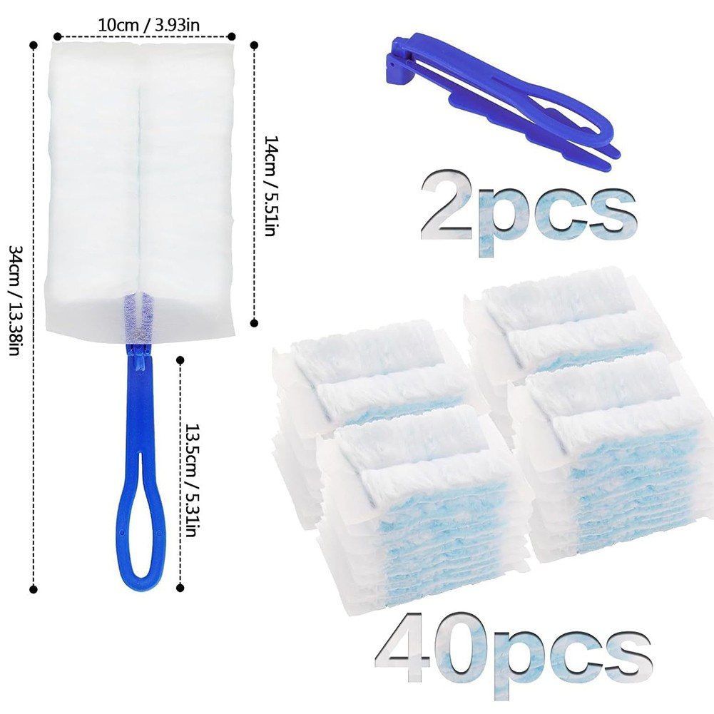 40pcs Electrostatic Heavy Duty Duster Refills Disposable Dusters for Cleaning