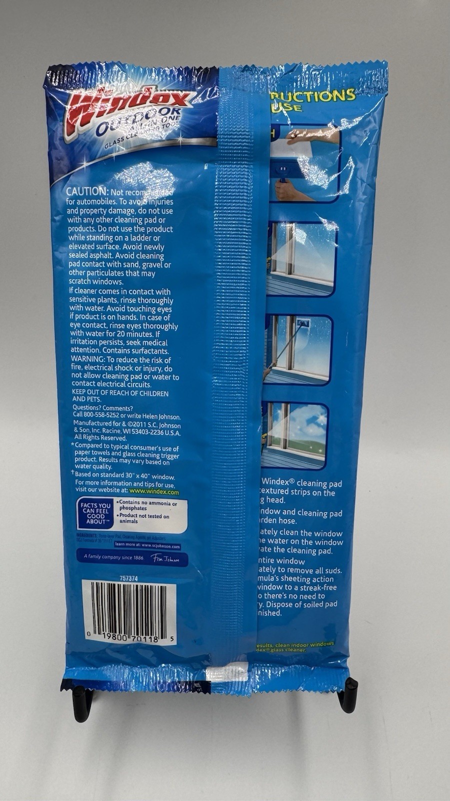 Windex Outdoor Refill Cleaning Pad Windows 1 Pk 2 Pads Discontinued NOS 2011
