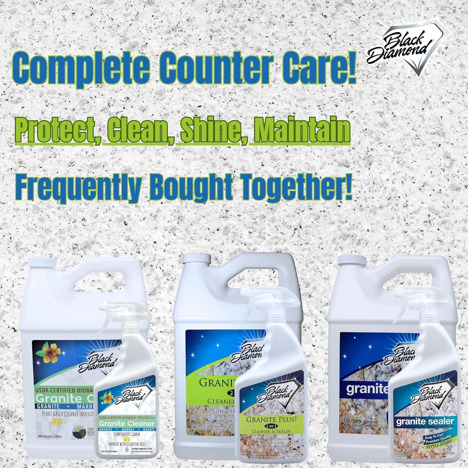 Granite Plus! Liquid Stone Care – 1 Gallon, Tough on Messes, Gentle on Surfaces