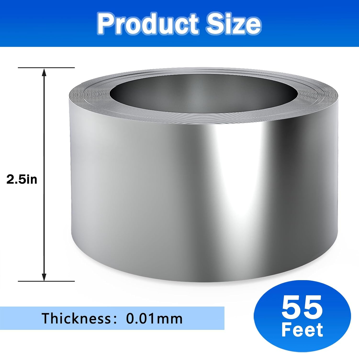 2 Pack Zinc Metal Strip for Roof Garden 55 Feet X 2.5 Inches Prevents Roofing St