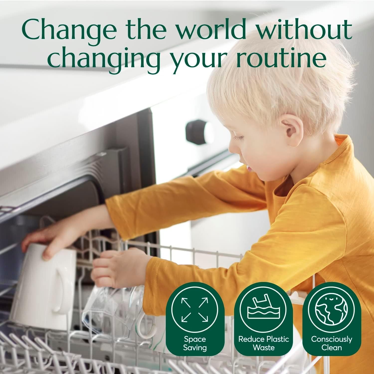 Cleaning Power in Every Pod – Eco-Friendly 32 Count Dishwasher Pods, Lemon Fresh