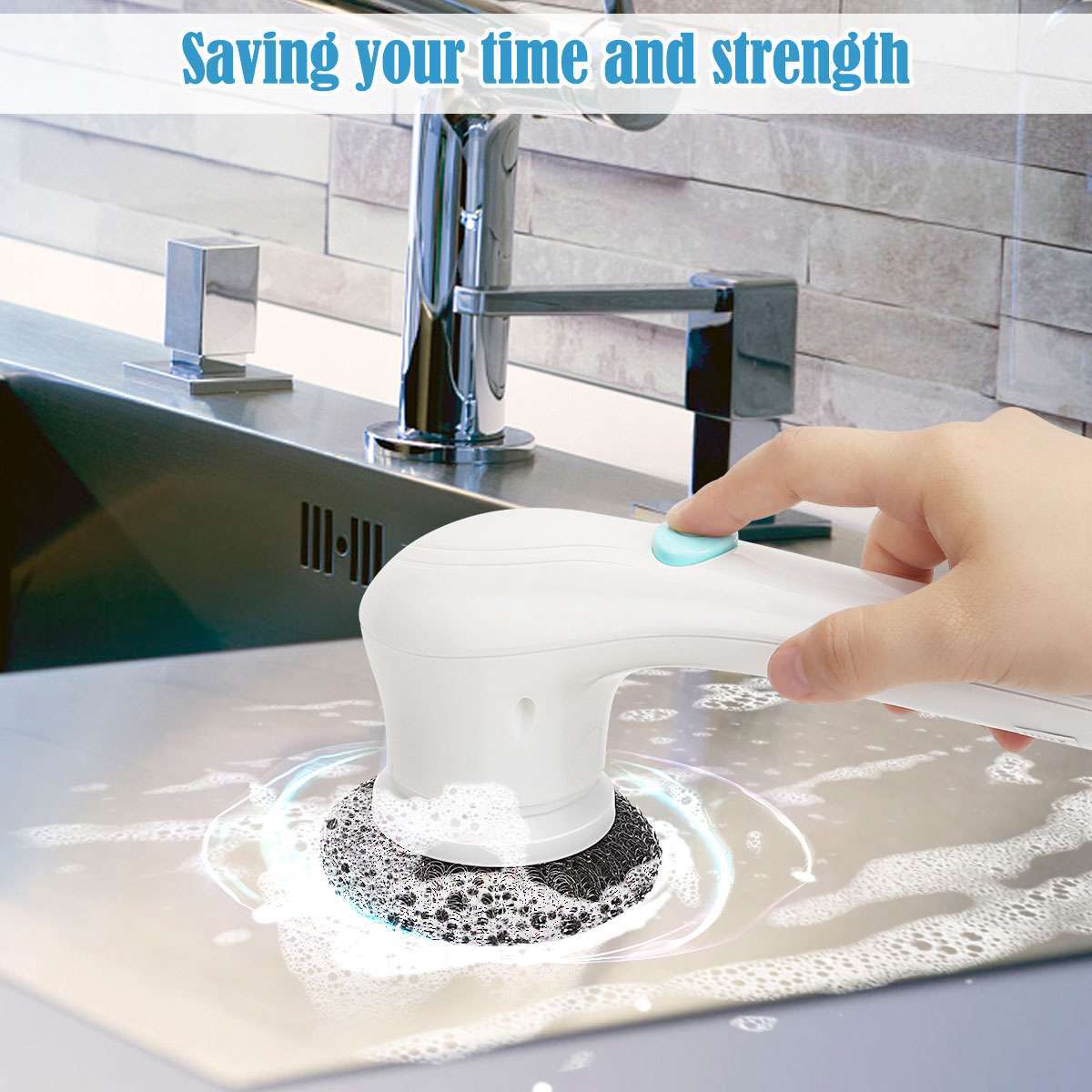 Electric Cordless Cleaning Brush Spin Scrubber Turbo Scrub Cleaner Rechargeable