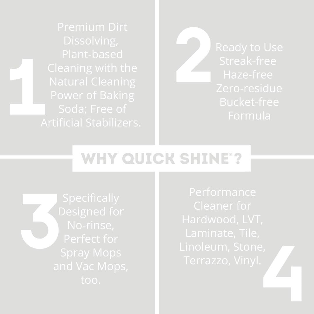 Quick Shine Multi Surface Floor Cleaner 64oz | Ready to Use, Dirt Dissolving,