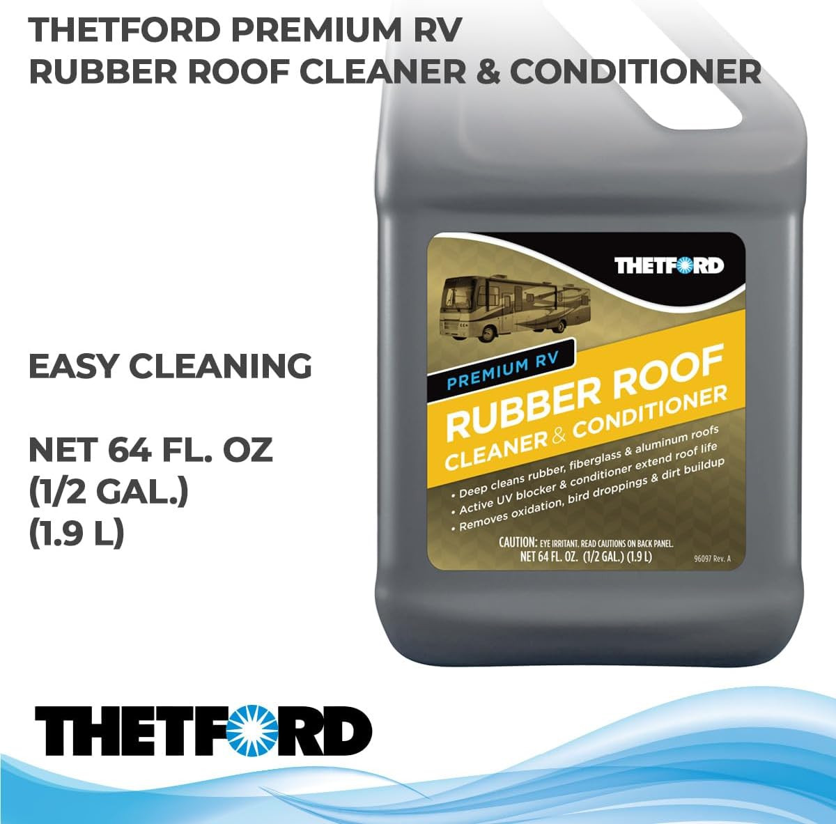 RV Rubber Roof Cleaner Non Abrasive 64oz Formula