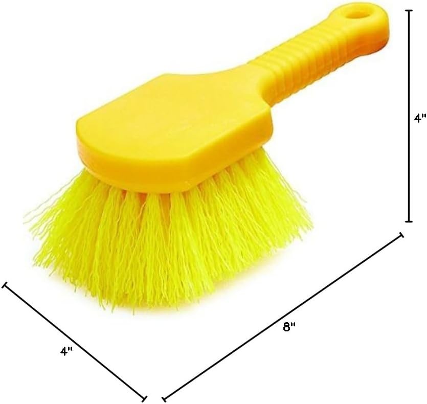 Rubbermaid Commercial 8″ Utility Scrub Brush, Synthetic Bristle Wheel & Tire