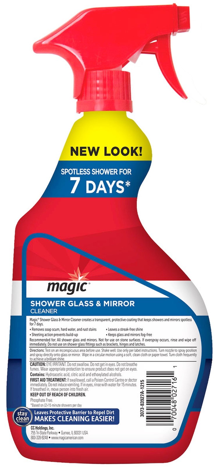 Shower Glass Mirror SPRAY CLEANER Anti Fog remove bathroom soap scum MAGIC 2716