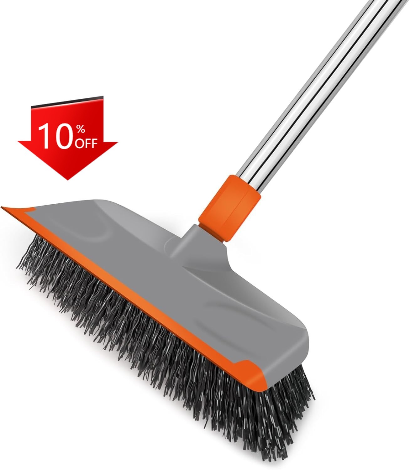 Deck Scrub Brush with Long Handle,Outdoor Porch Indoor Kitchen Shower Bathroom!!