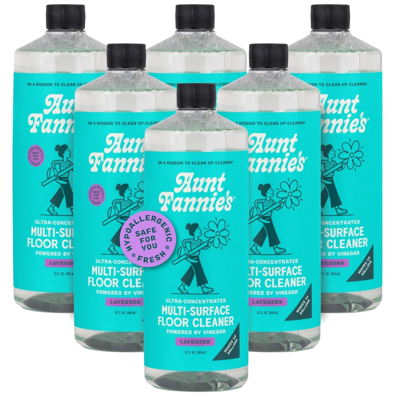 Natural Lavender Floor Cleaner 32oz – Pack of 6