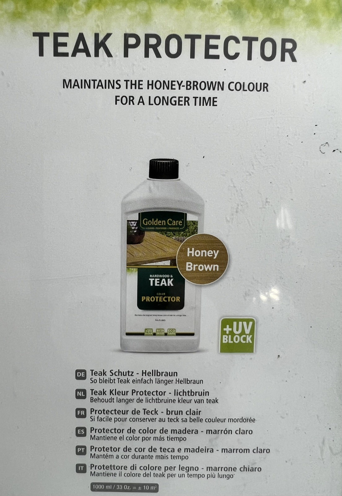 New 3 in 1 Teak Garden Furniture Care Kit Cleaner Protector Application Tools 1L