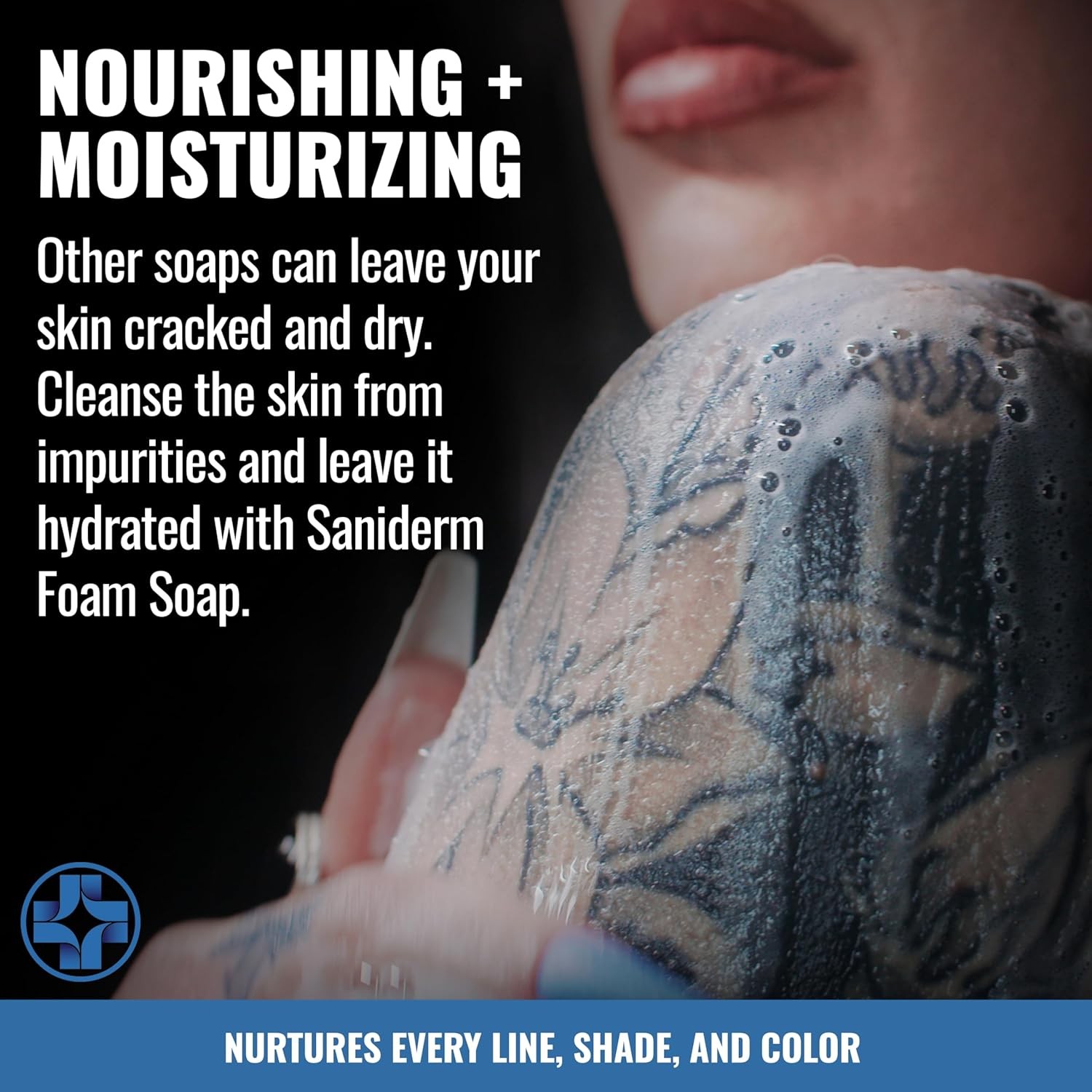 Foaming Tattoo Soap (1.7oz Travel Size) – Gentle Soap for Tattooed Skin, Infused