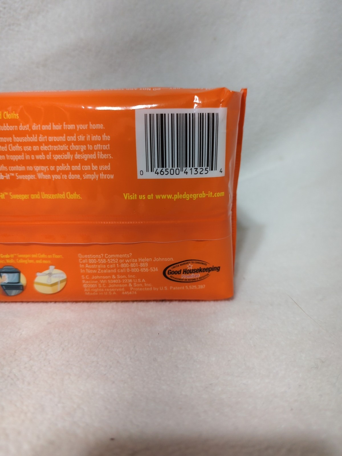 VTG Y2K Pledge Grab It Cloths Fresh Citrus 20 ct Dry Discontinued Cleaning NOS