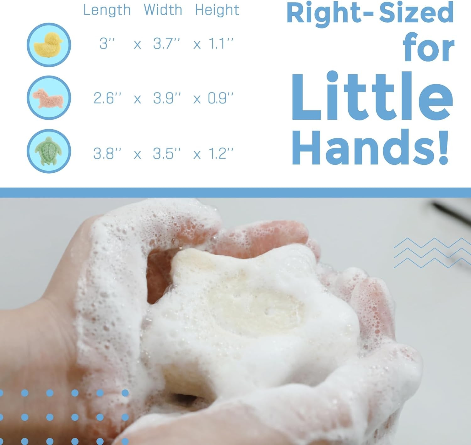myHomeBody Konjac Baby Spon for Bathing, Cute Shapes Natural Kids Bath