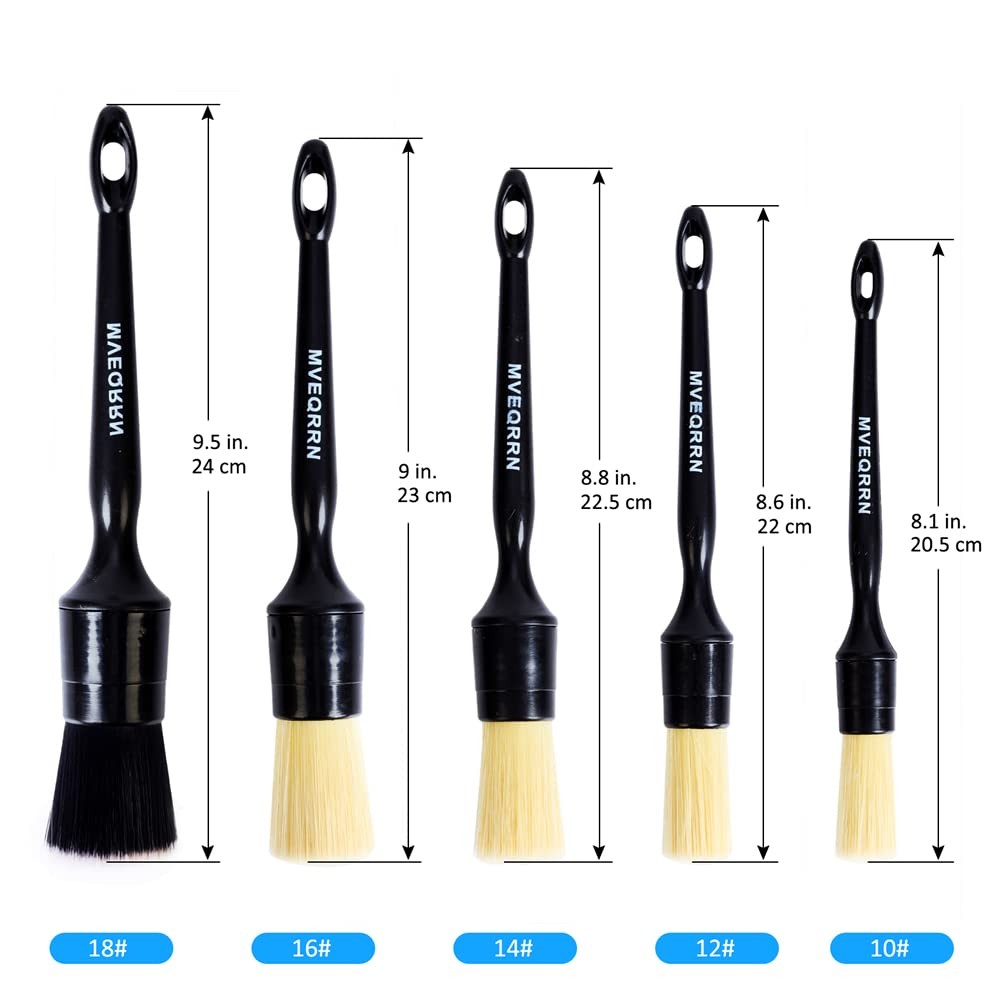 Boars Hair Ultra Soft Detailing Brushes Set, 4 Pcs Premium Natural Boars Bristle