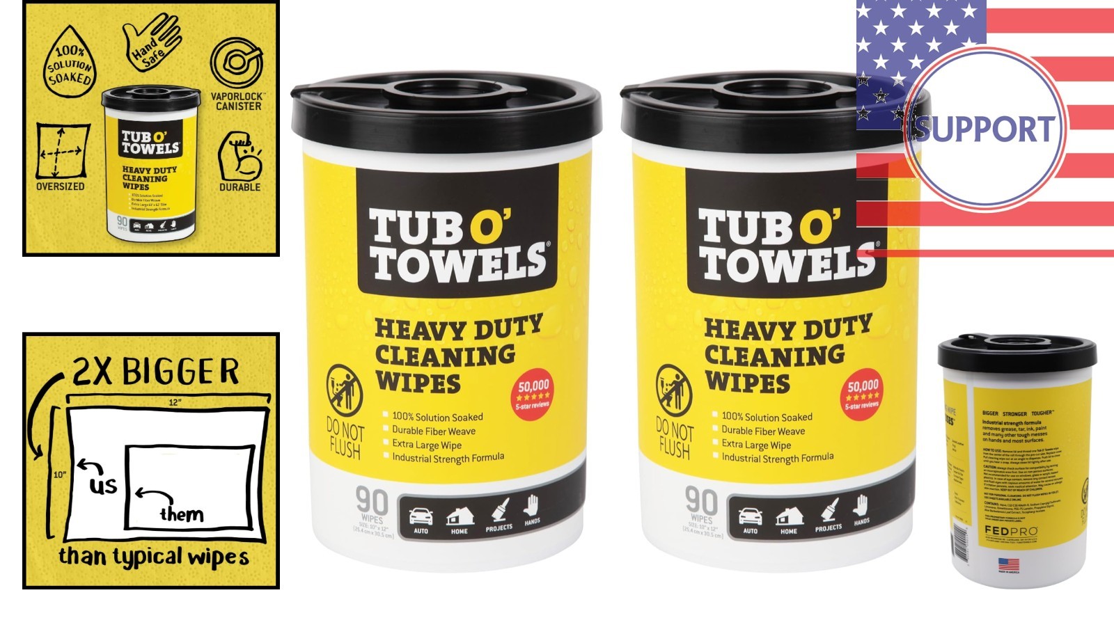Effortless Stain Removal with 2-Pack Heavy-Duty Cleaning Wipes – 10″ x 12″ Size