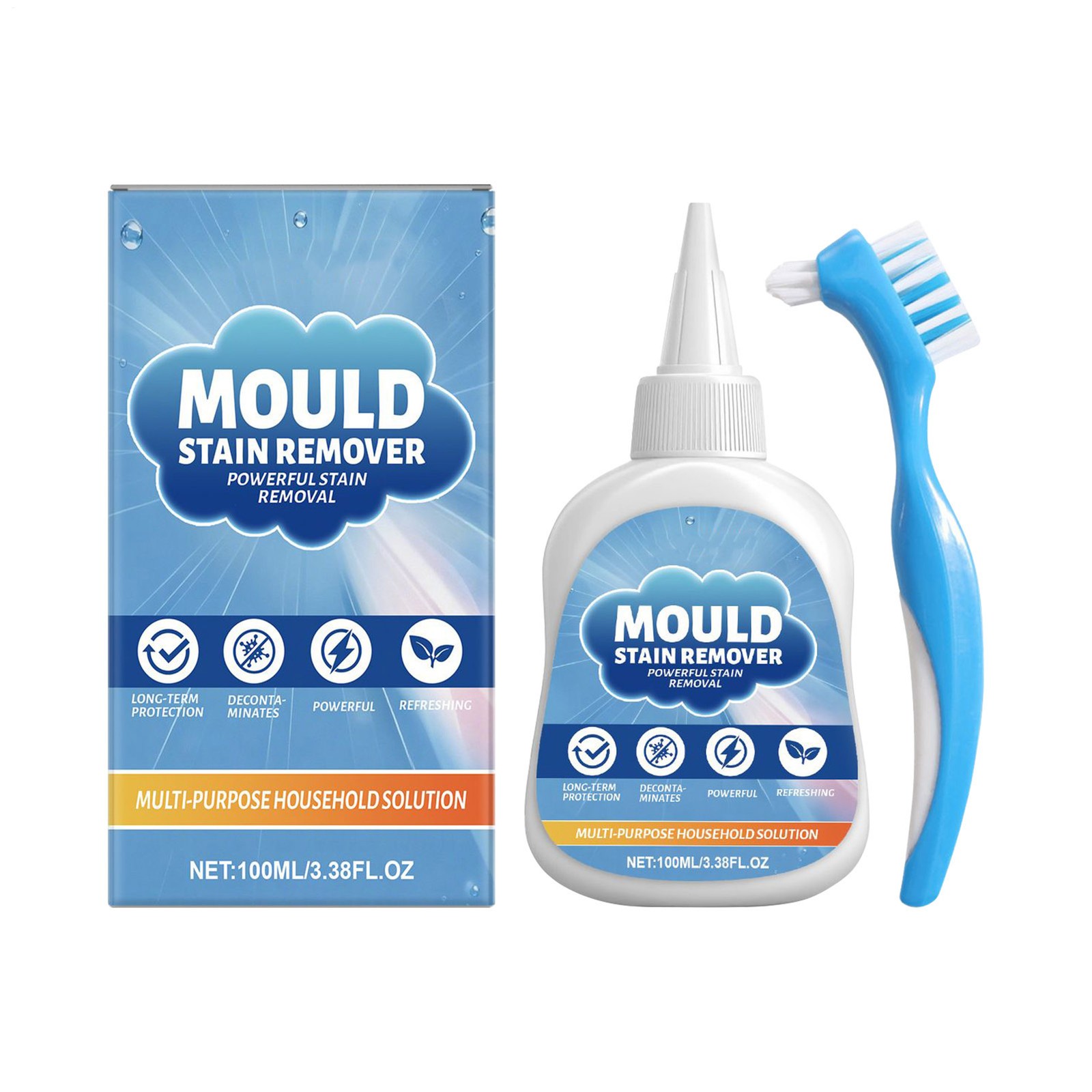 `Mold Stain Cleaning Gel,Bathroom Washing Machine Deep Cleaning Descaler 3.88 Oz