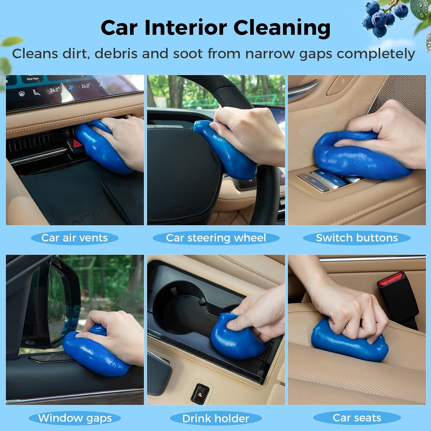 Multi Purpose Universal Cleaning Gel Jelly Keyboard Laptop Home Dust Navy Blue